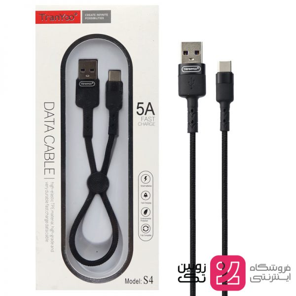 کابل پاور بانک type-c برند tranyoo مدل s4