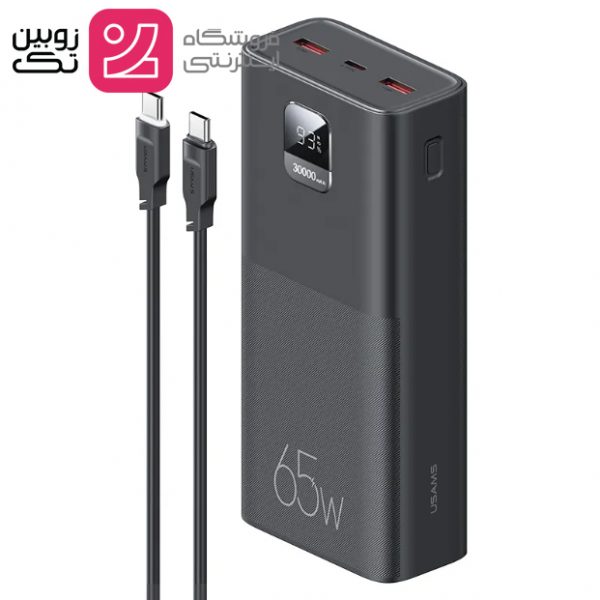 پاور بانک 30000 خروجی PD 20 w برند USAMS مدل US-CD191